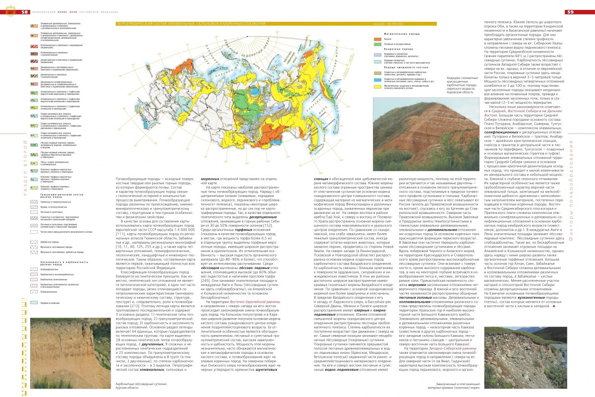 Карта почвообразующих пород россии