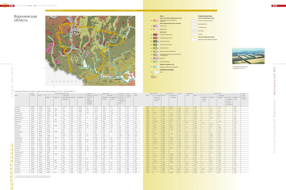 Почвы воронежской области карта