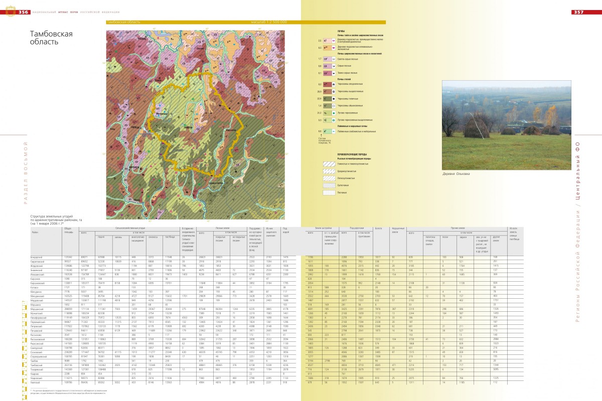 Почвенная карта тамбовской области