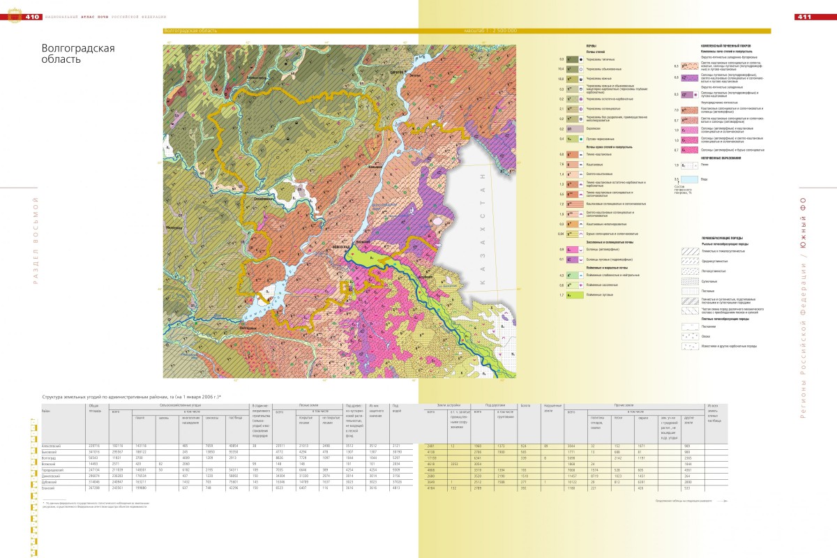 Почвенная карта волгоградской области